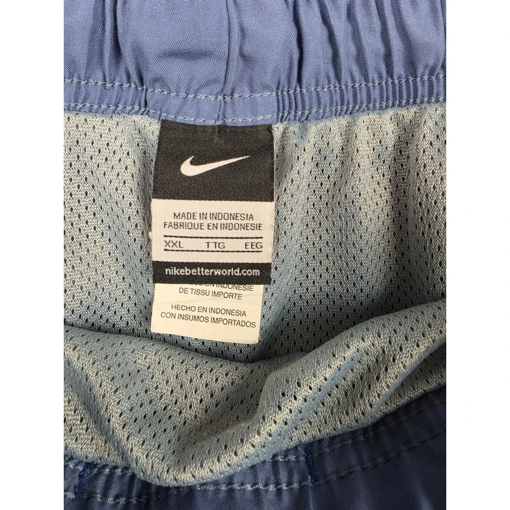 Nike Swim Shorts Mens XXL Blue Board Shorts Mesh Lined Drawstring Logo